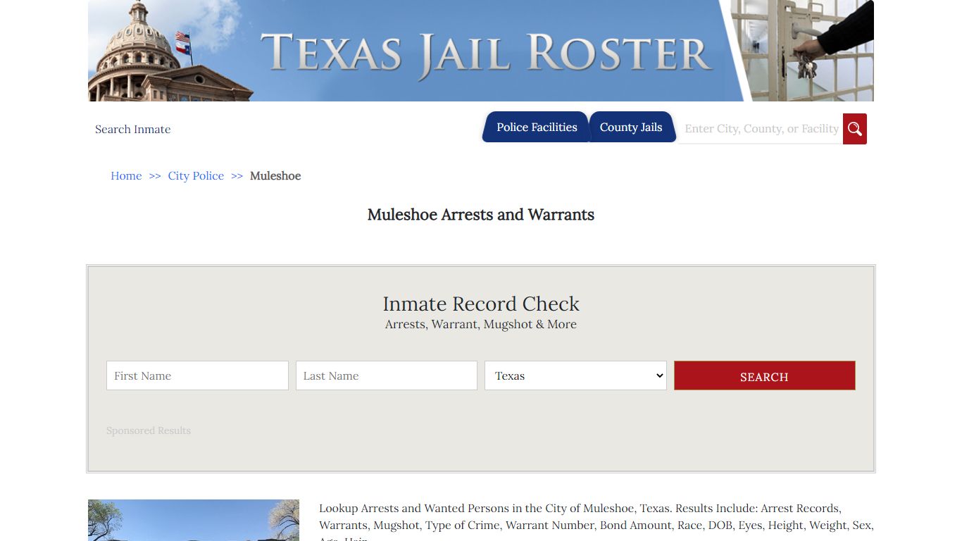 Muleshoe Arrests and Warrants | Jail Roster Search