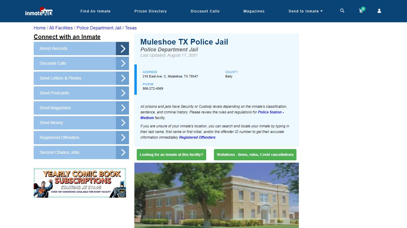 Muleshoe TX Police Jail & Inmate Search - Muleshoe, TX